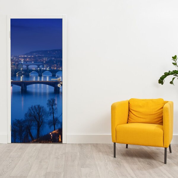 Foto tapeta za vrata - Praški mostovi (95x205cm)