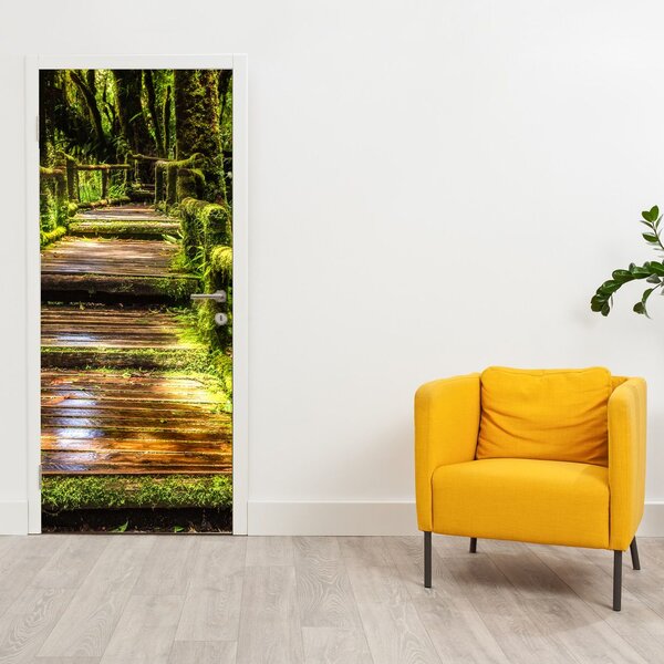 Foto tapeta za vrata - Stepenice u prašumi (95x205cm)