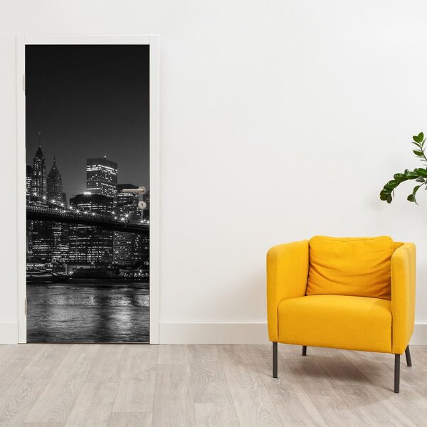 Foto tapeta za vrata - Brooklyn Bridge u New Yorku (95x205cm)