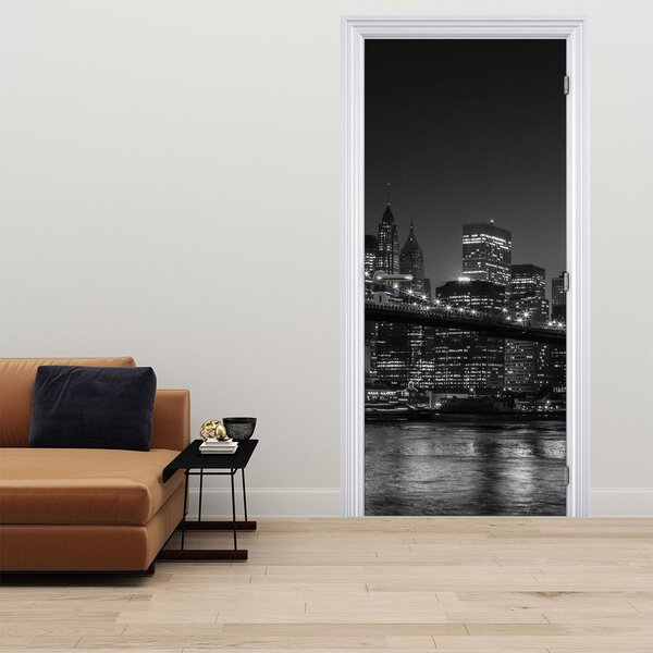 Foto tapeta za vrata - Brooklyn Bridge u New Yorku (95x205cm)