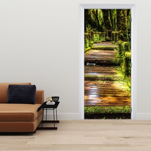 Foto tapeta za vrata - Stepenice u prašumi (95x205cm)