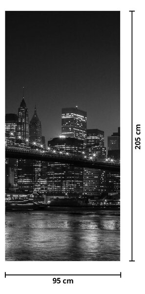 Foto tapeta za vrata - Brooklyn Bridge u New Yorku (95x205cm)