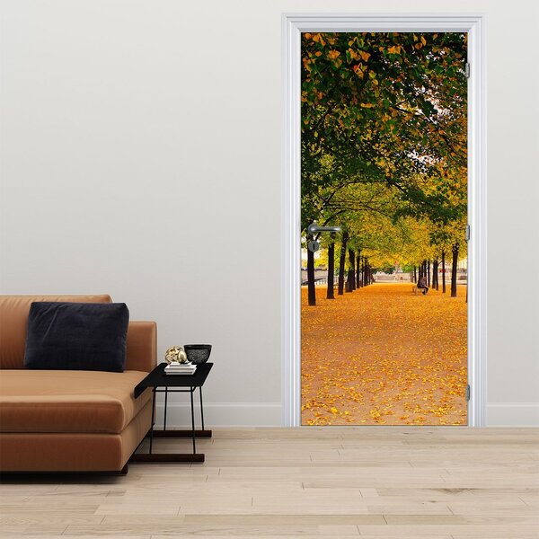Foto tapeta za vrata - Aleja jesenjih stabala (95x205cm)