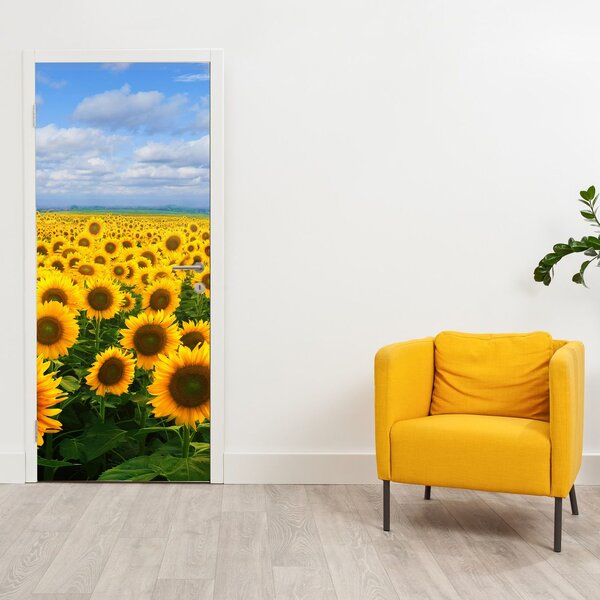 Foto tapeta za vrata - Polje suncokreta (95x205cm)