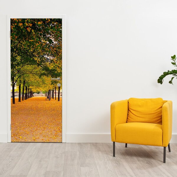 Foto tapeta za vrata - Aleja jesenjih stabala (95x205cm)