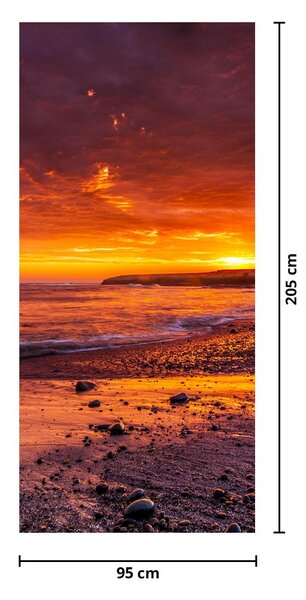 Foto tapeta za vrata - Zalazak sunca uz more (95x205cm)