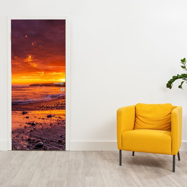 Foto tapeta za vrata - Zalazak sunca uz more (95x205cm)