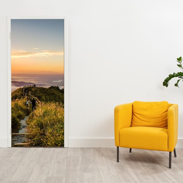 Foto tapeta za vrata - Planine na zalasku sunca (95x205cm)