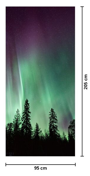 Foto tapeta za vrata - Polarna svijetlost (95x205cm)