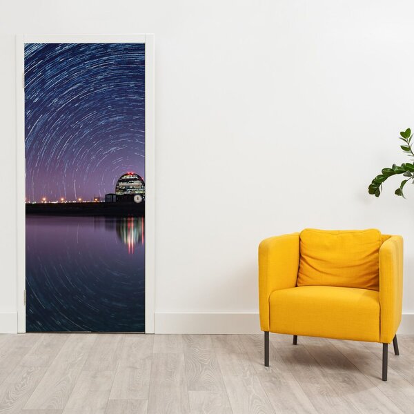 Foto tapeta za vrata - Noćno nebo sa zvijezdama (95x205cm)