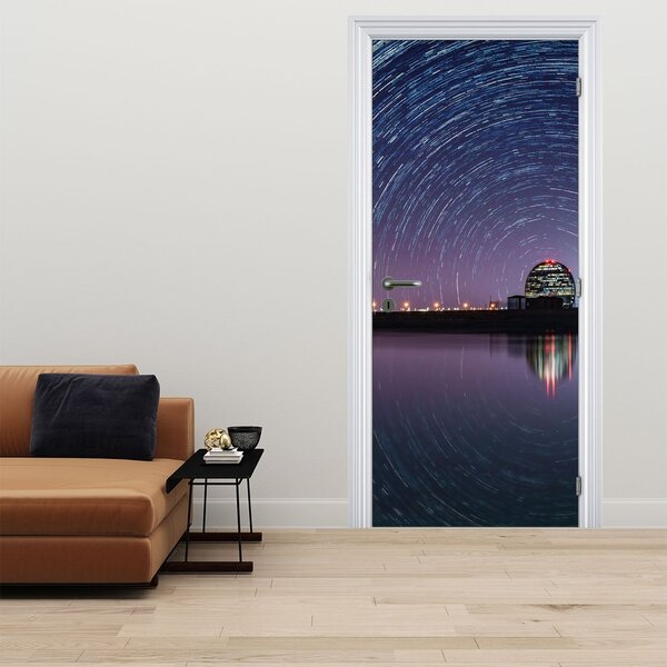 Foto tapeta za vrata - Noćno nebo sa zvijezdama (95x205cm)