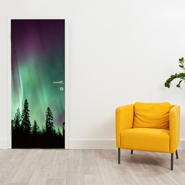 Foto tapeta za vrata - Polarna svijetlost (95x205cm)