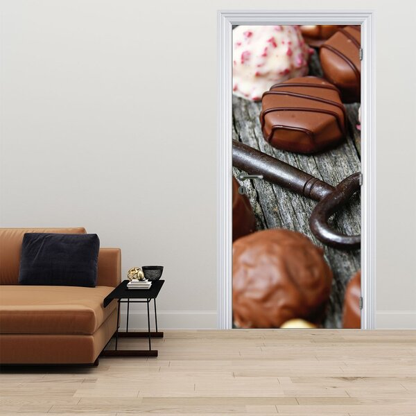 Foto tapeta za vrata - Čokolada i ključ (95x205cm)