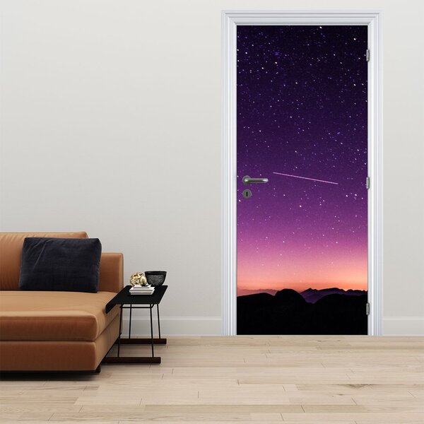 Foto tapeta za vrata - Nebo sa zvijezdom padalicom (95x205cm)