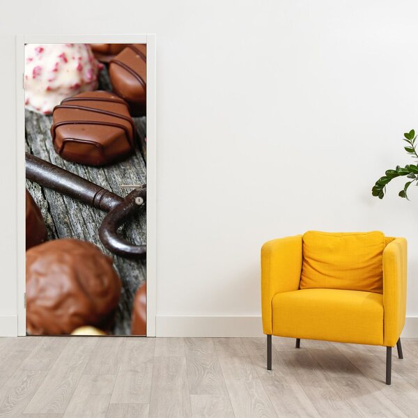 Foto tapeta za vrata - Čokolada i ključ (95x205cm)