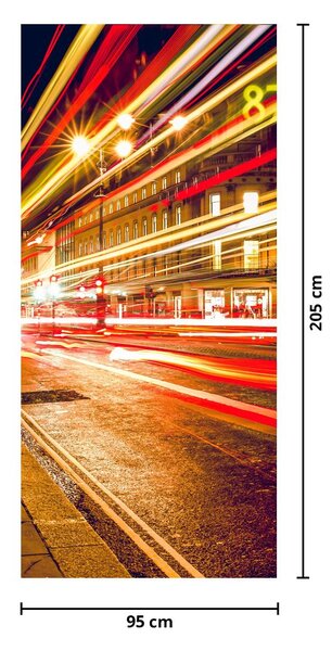 Foto tapeta za vrata - Crvena Londonska telefonska govornica (95x205cm)