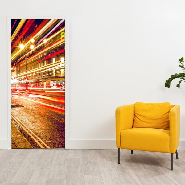 Foto tapeta za vrata - Crvena Londonska telefonska govornica (95x205cm)