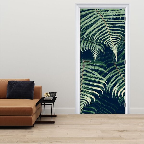 Foto tapeta za vrata - Lišće paprati (95x205cm)