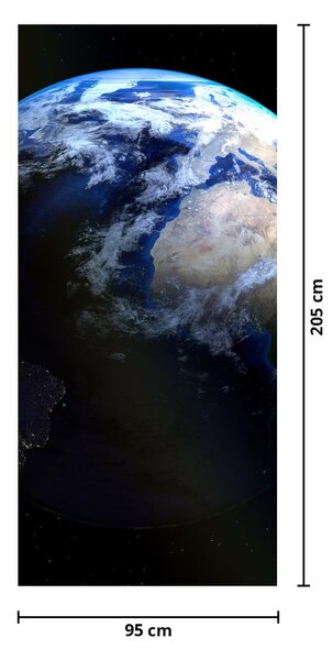 Foto tapeta za vrata - Planet Zemlja (95x205cm)