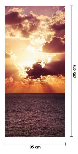 Foto tapeta za vrata - Sunce iza oblaka (95x205cm)