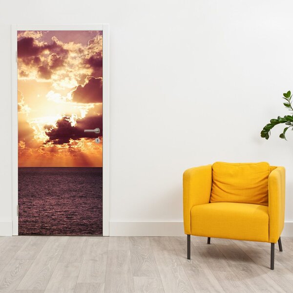 Foto tapeta za vrata - Sunce iza oblaka (95x205cm)