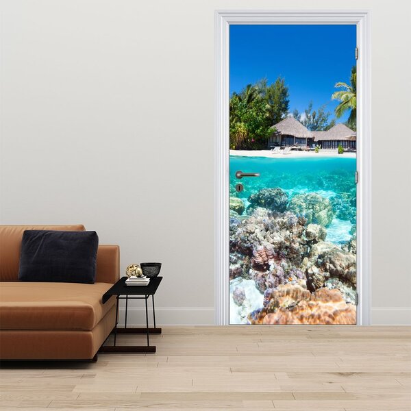 Foto tapeta za vrata - Plaža na tropskom otoku (95x205cm)