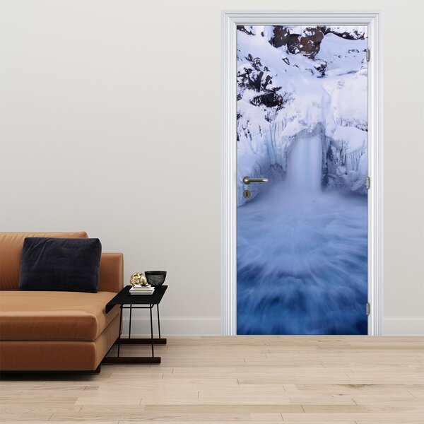 Foto tapeta za vrata - Slapovi zimi (95x205cm)