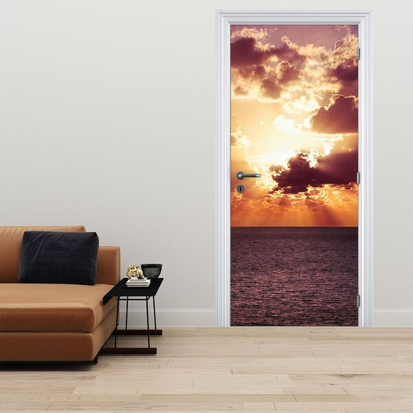 Foto tapeta za vrata - Sunce iza oblaka (95x205cm)
