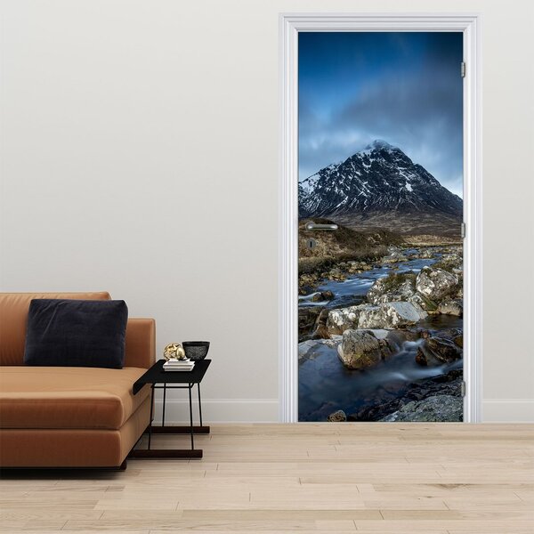 Foto tapeta za vrata - Planina i rijeka (95x205cm)