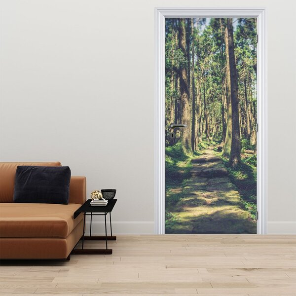 Foto tapeta za vrata - Put između stabala (95x205cm)