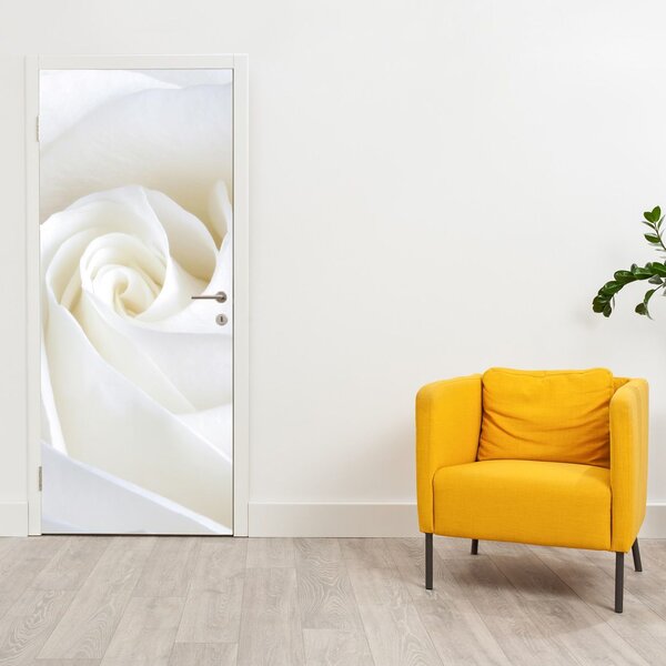 Foto tapeta za vrata - Bijela ruža (95x205cm)