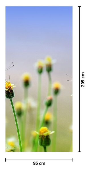 Foto tapeta za vrata - Leptiri na cvijetu (95x205cm)