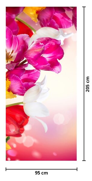 Foto tapeta za vrata - Tulipani (95x205cm)