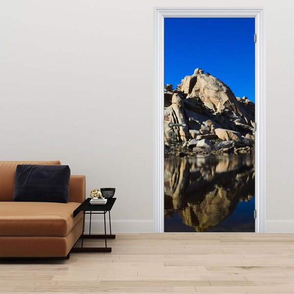 Foto tapeta za vrata - Zrcaljenje stijena (95x205cm)