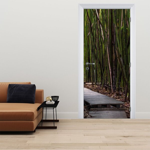 Foto tapeta za vrata - Između bambusa (95x205cm)