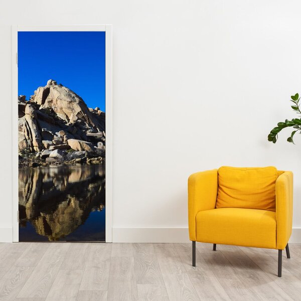 Foto tapeta za vrata - Zrcaljenje stijena (95x205cm)