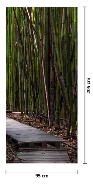 Foto tapeta za vrata - Između bambusa (95x205cm)