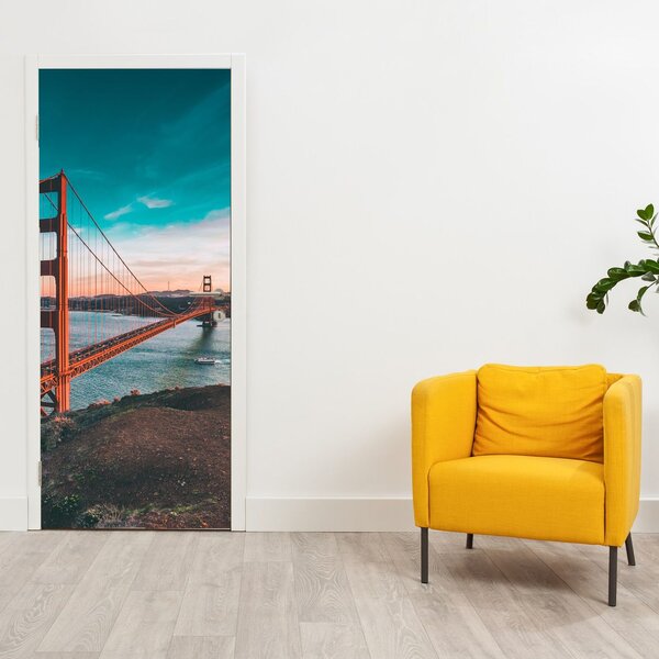 Foto tapeta za vrata - Golden Gate (95x205cm)