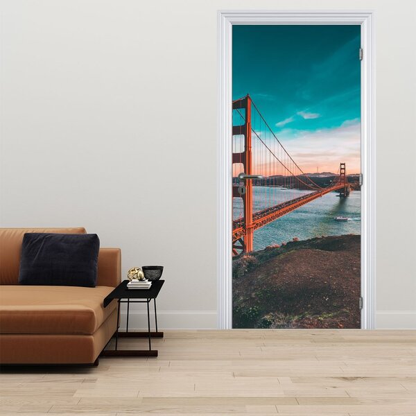 Foto tapeta za vrata - Golden Gate (95x205cm)