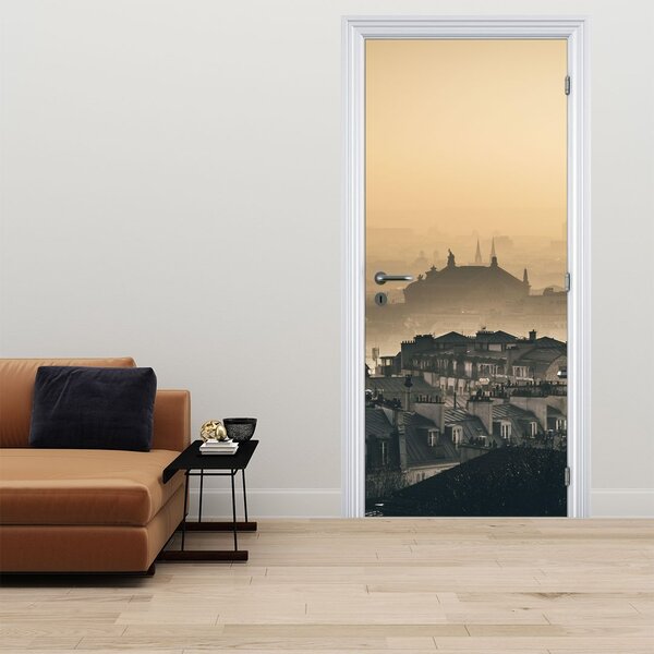 Foto tapeta za vrata - Grad pod maglom (95x205cm)