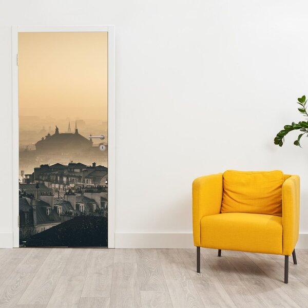 Foto tapeta za vrata - Grad pod maglom (95x205cm)