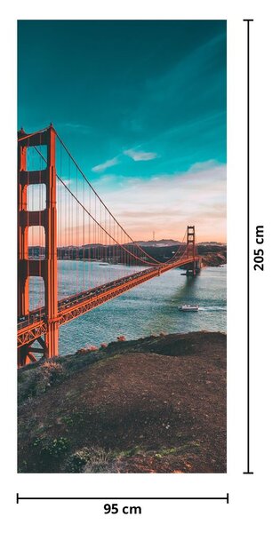 Foto tapeta za vrata - Golden Gate (95x205cm)