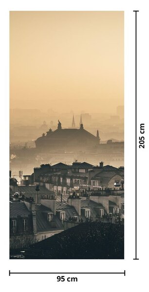 Foto tapeta za vrata - Grad pod maglom (95x205cm)