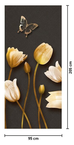 Foto tapeta za vrata - Tulipani, apstrakcija (95x205cm)