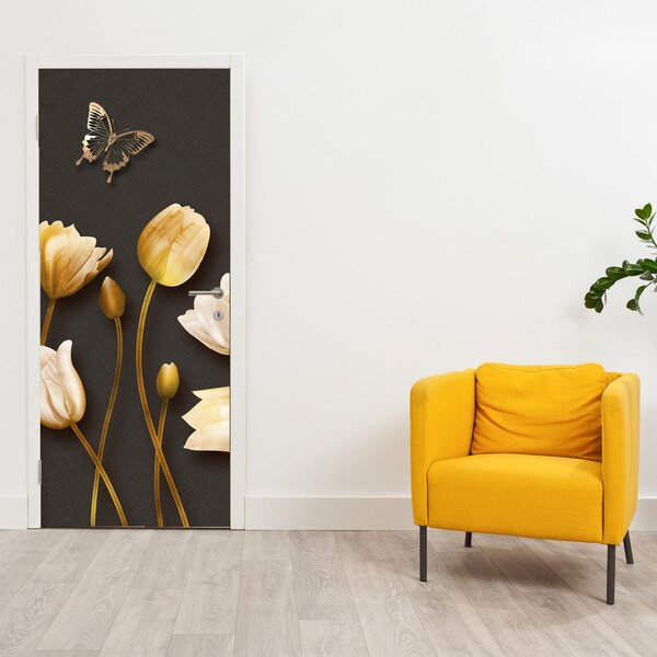 Foto tapeta za vrata - Tulipani, apstrakcija (95x205cm)