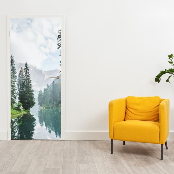 Foto tapeta za vrata - Šumsko jezero (95x205cm)