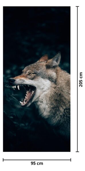 Foto tapeta za vrata - Vuk (95x205cm)