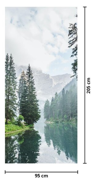 Foto tapeta za vrata - Šumsko jezero (95x205cm)