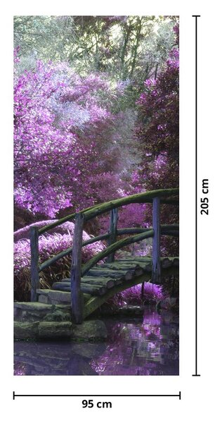 Foto tapeta za vrata - Ljubičasti vrt (95x205cm)