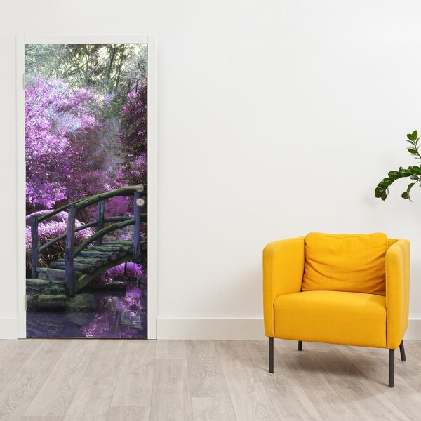 Foto tapeta za vrata - Ljubičasti vrt (95x205cm)